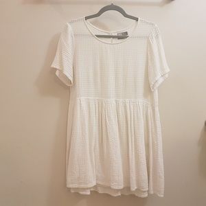 ASOS Casual White Dress Grid Texture size 6